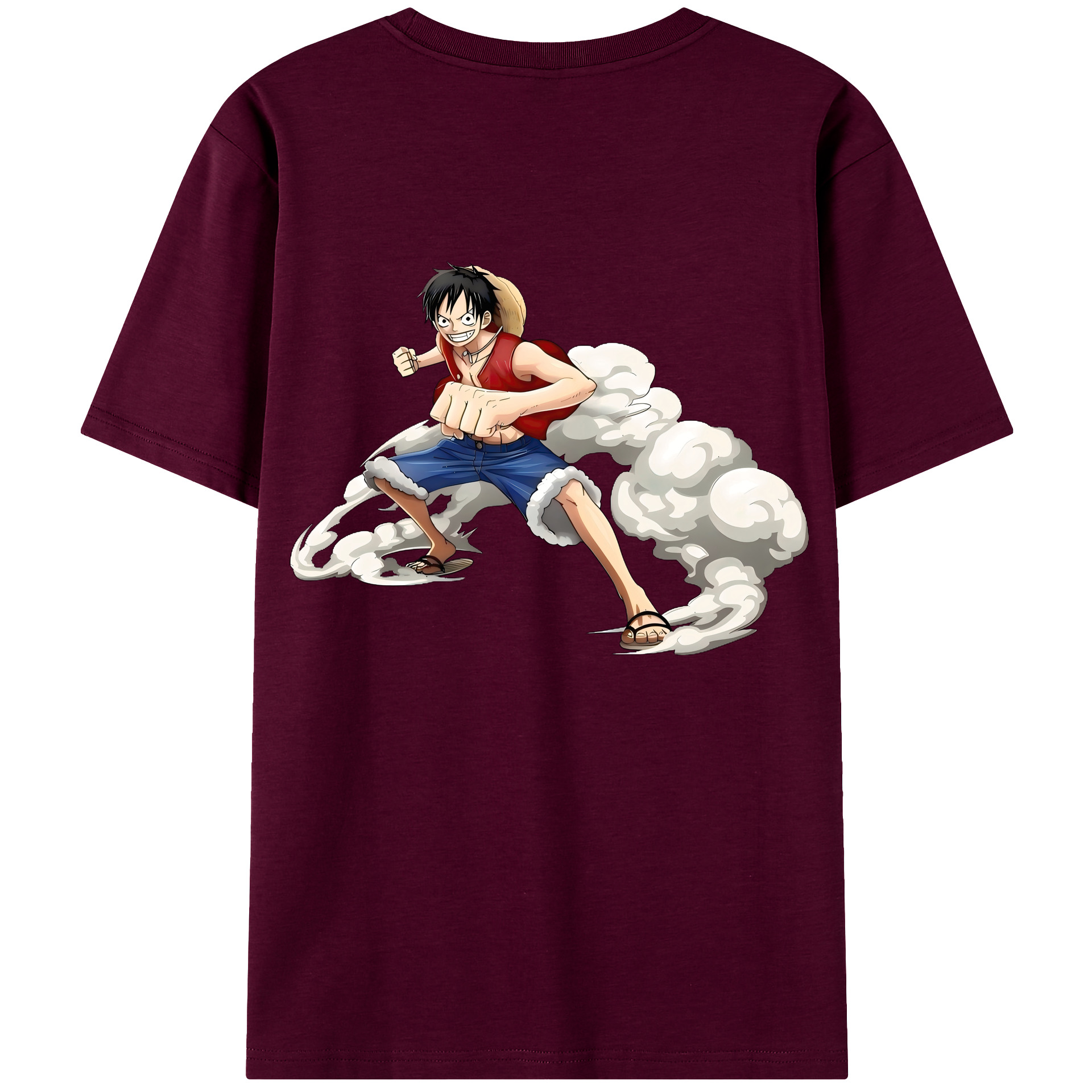（画像用） ワンピース モンキー・D・ルフィ ONE PIECE Monkey D. Luffy レディース半袖Tシャツ(バックプリント)